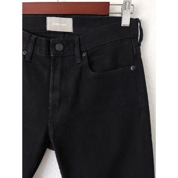 Everlane Womens Black Cotton Blend High Waisted Skinny Ankle Jeans Size 26 - Picture 3 of 7